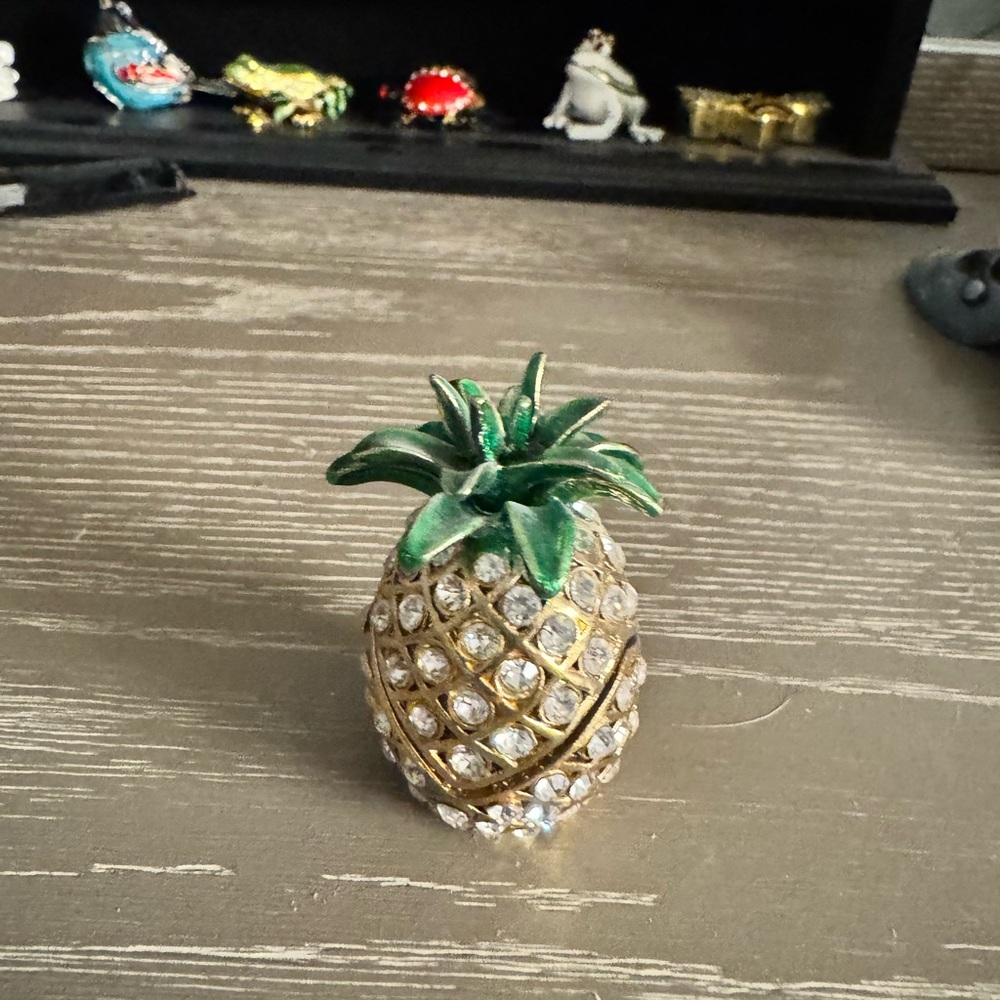 Gold and Green Pineapple Ornament